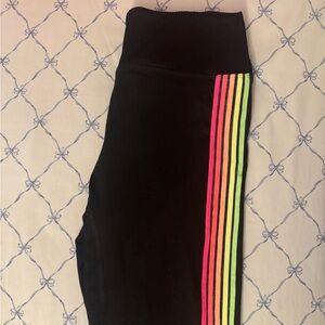PINK Victoria's Secret Neon Stripes Athletic Leggings